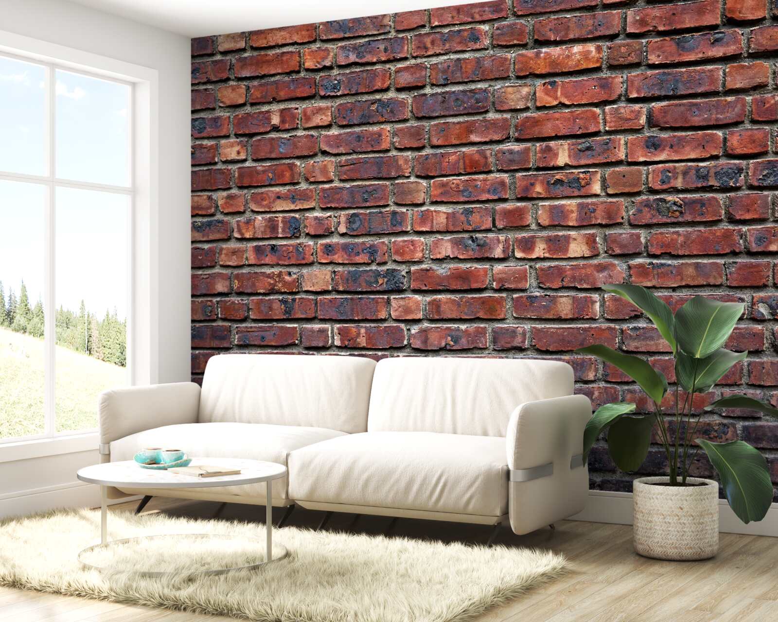 Fototapeta ciemny mur z cegły