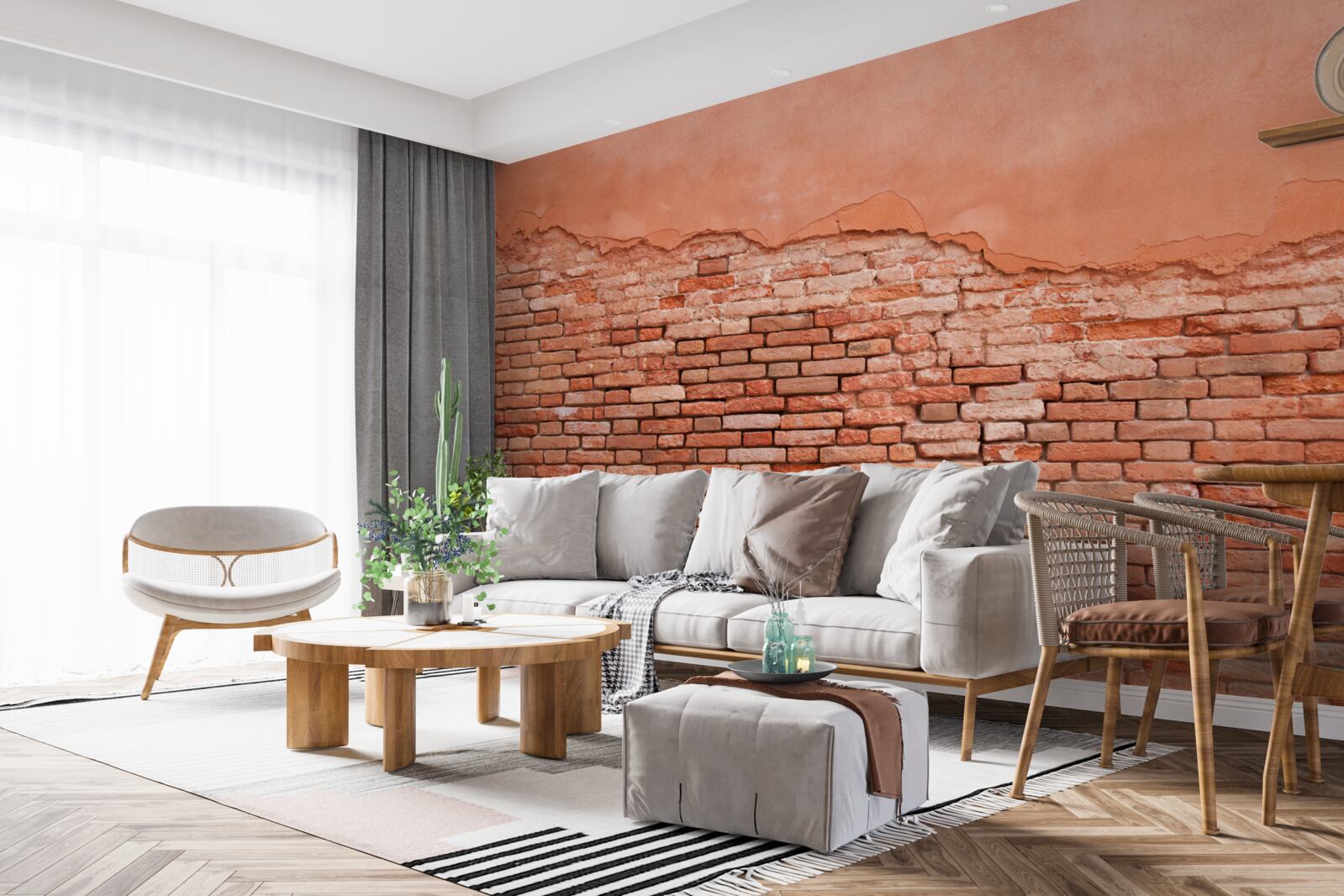 Fototapeta zawalony mur z cegły