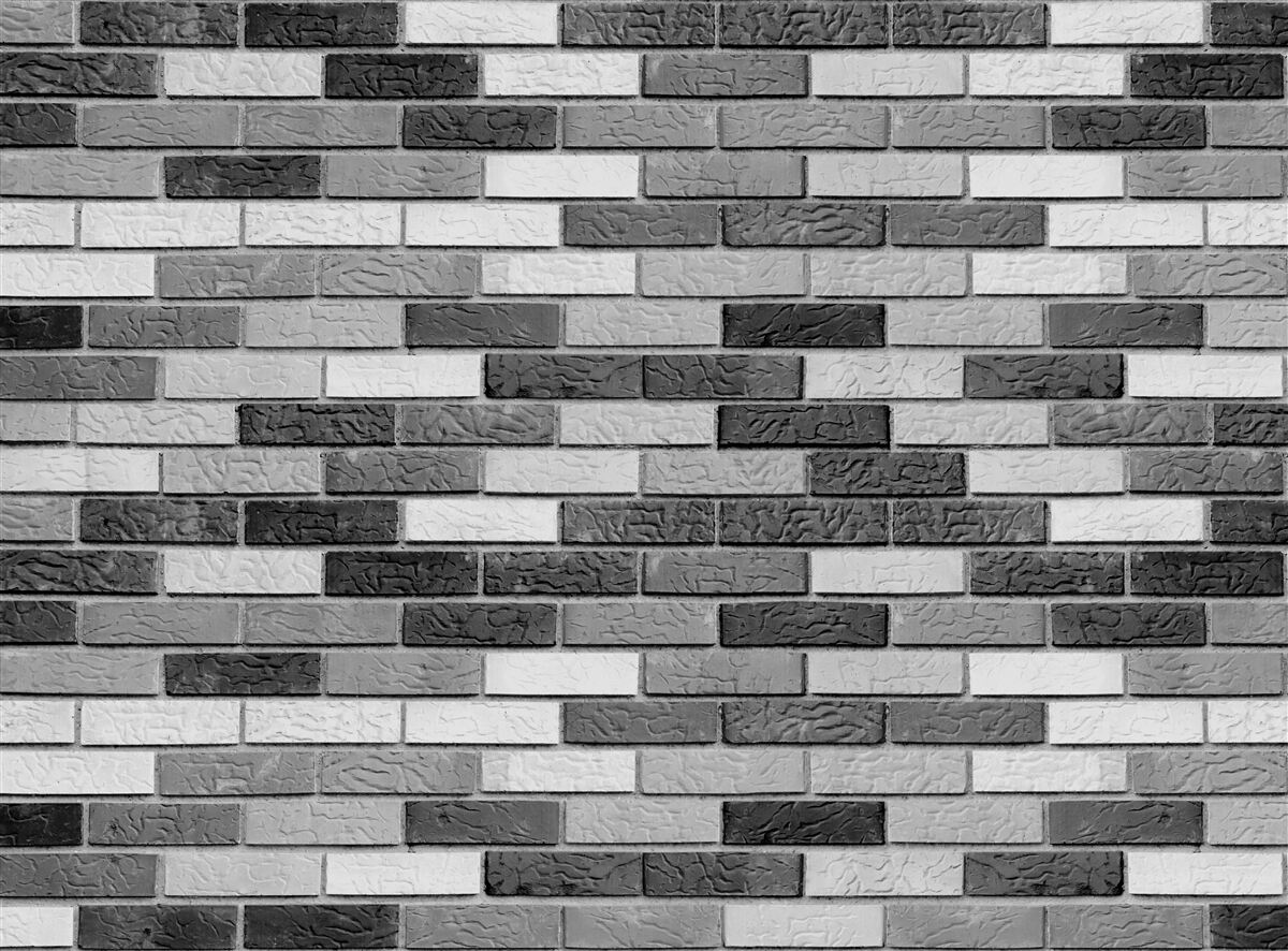 Fototapeta Ściana z cegły w kolorach czarno-białych