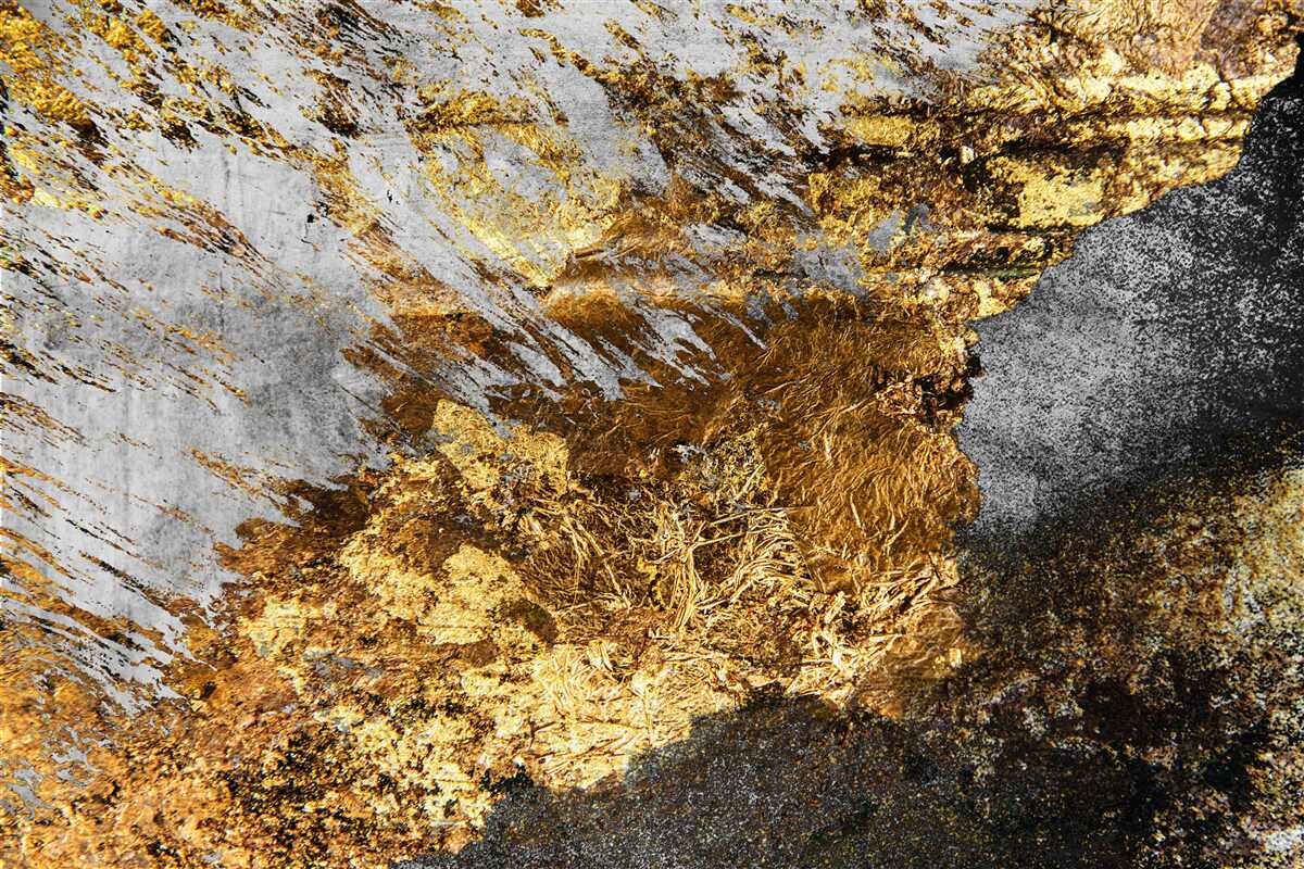 Fototapeta kamień naturalny pokryty złotym pyłem