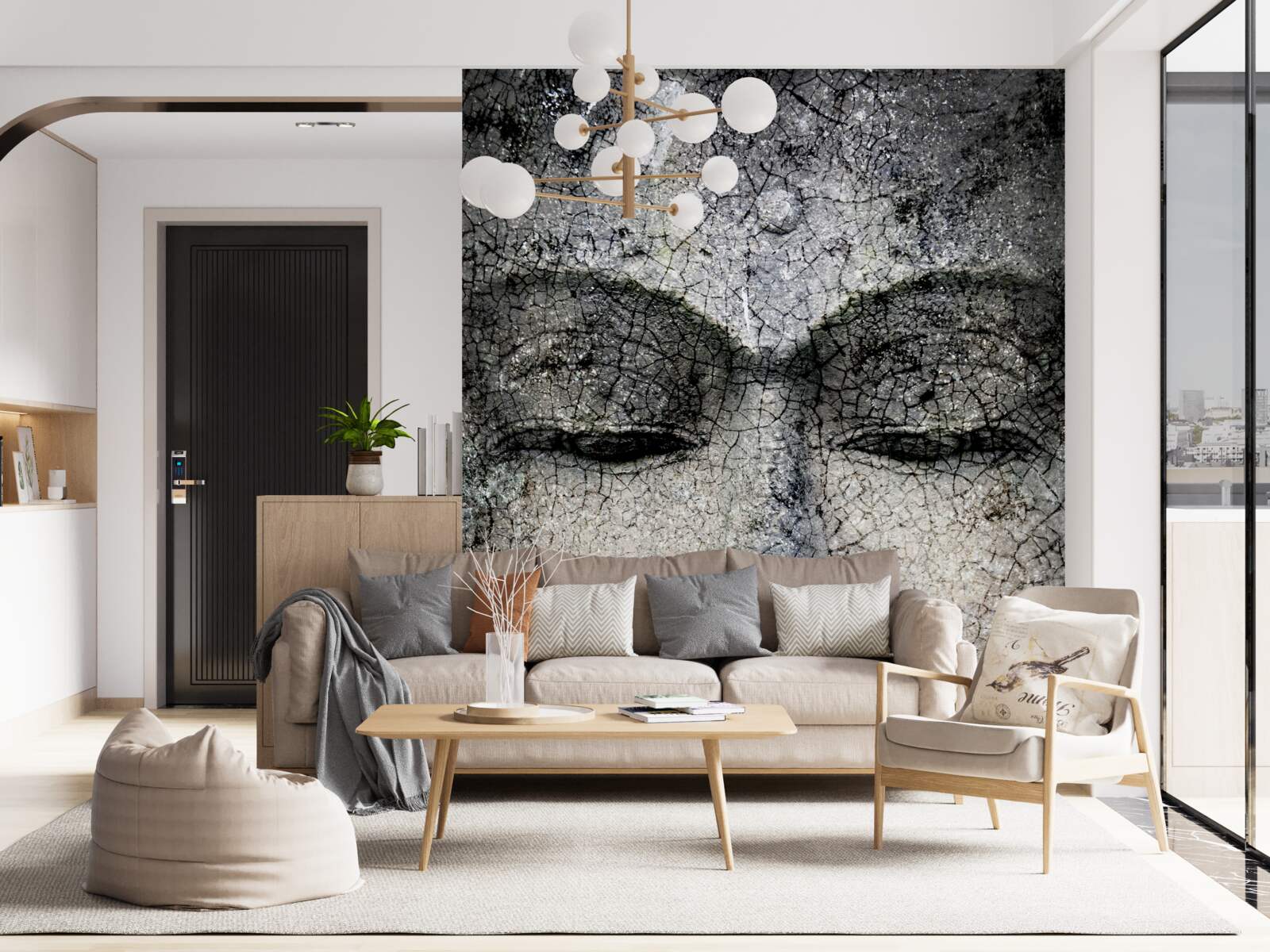 Fototapeta spojrzenie na dziewczynę jest jak kamienna twarz