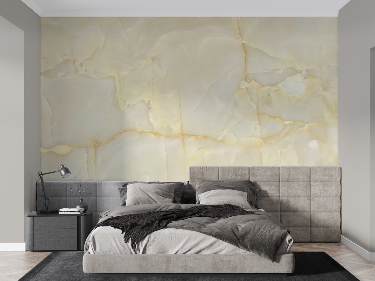 Fototapeta płytki porcelanowe z onyksu w kolorze beżowym