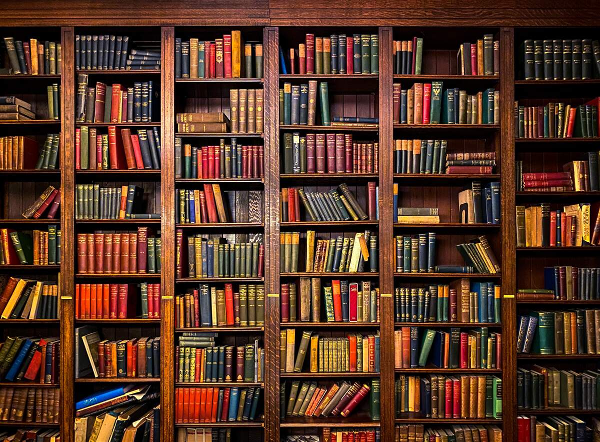 Fototapeta bogata biblioteka z książkami