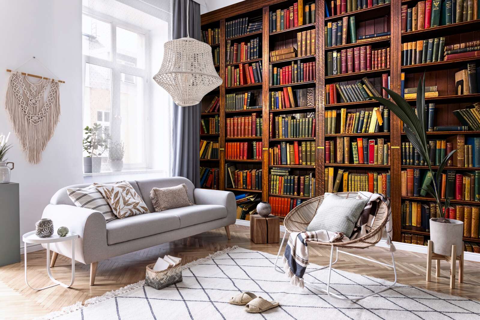 Fototapeta bogata biblioteka z książkami