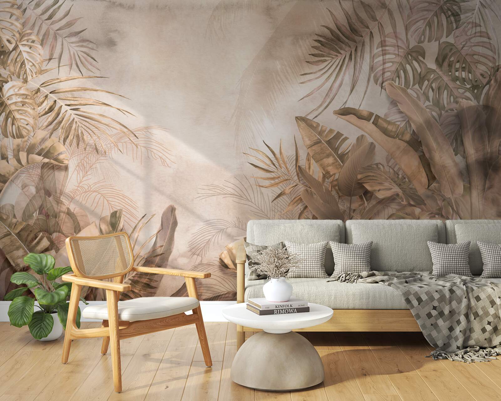 Fototapeta monstera i palmy rosną w lasach tropikalnych