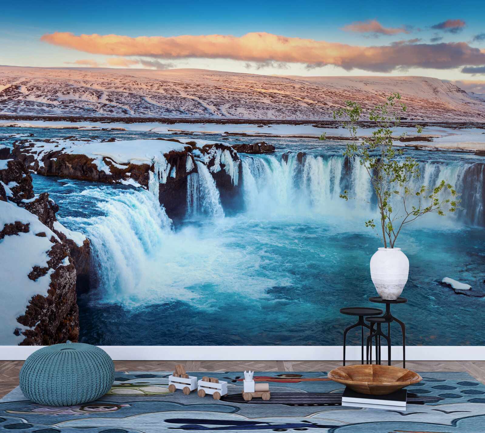 Fototapeta urzekający wodospad godafoss