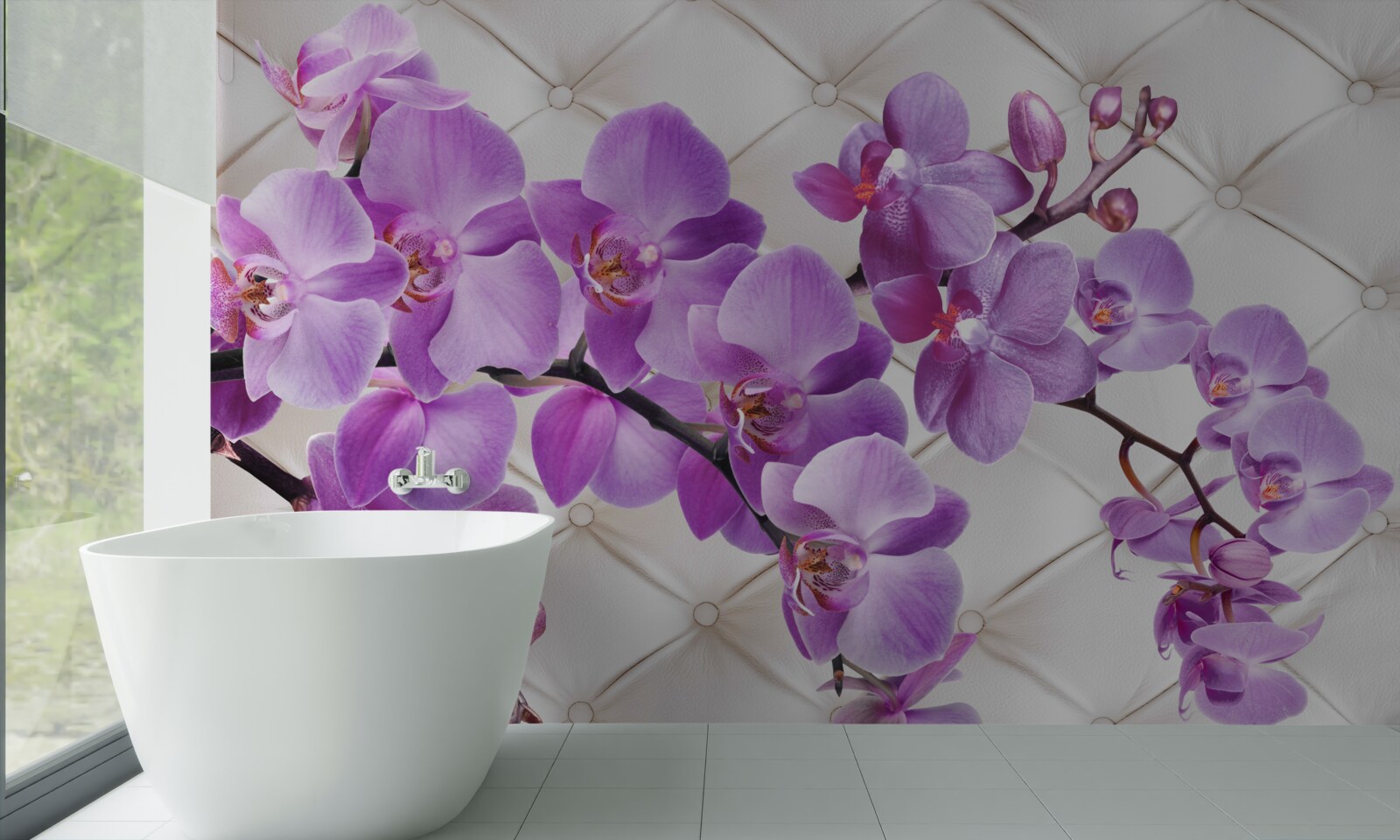 Fototapeta tekstura zawiera gałęzie liliowej orchidei