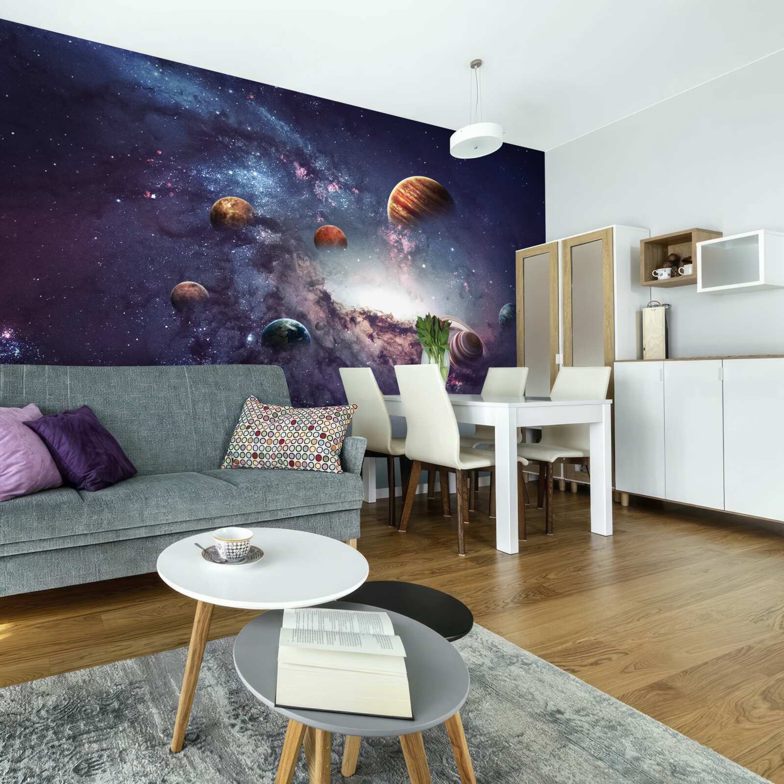 Fototapeta rozmiary planet w galaktyce