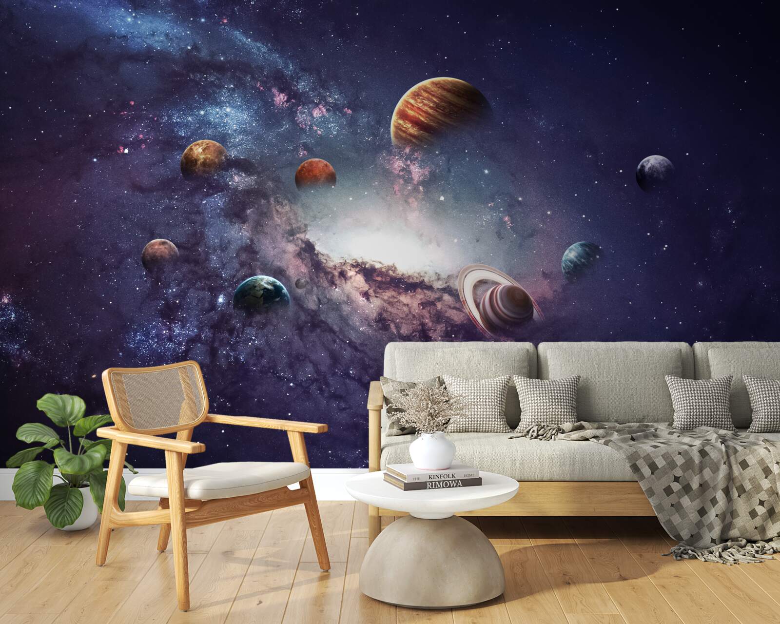 Fototapeta rozmiary planet w galaktyce