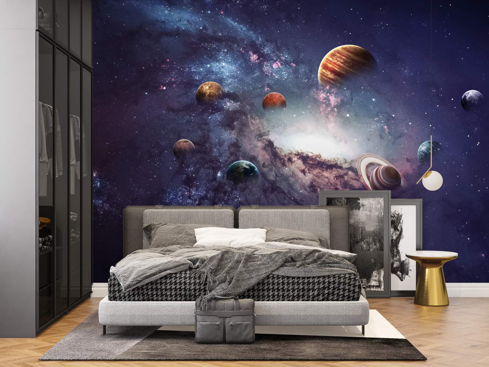 Fototapeta rozmiary planet w galaktyce