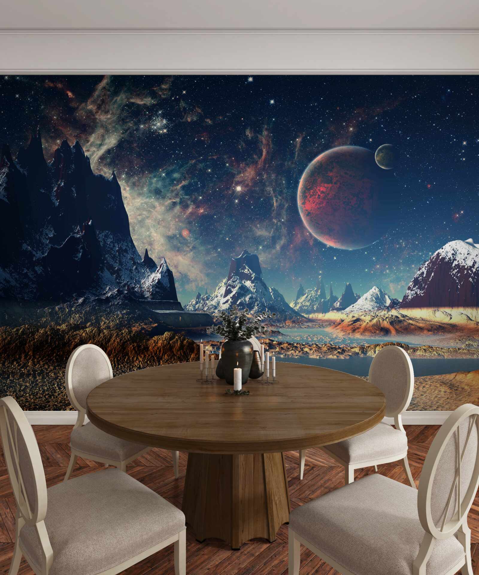 Fototapeta powierzchnia planety jest fantastyczna