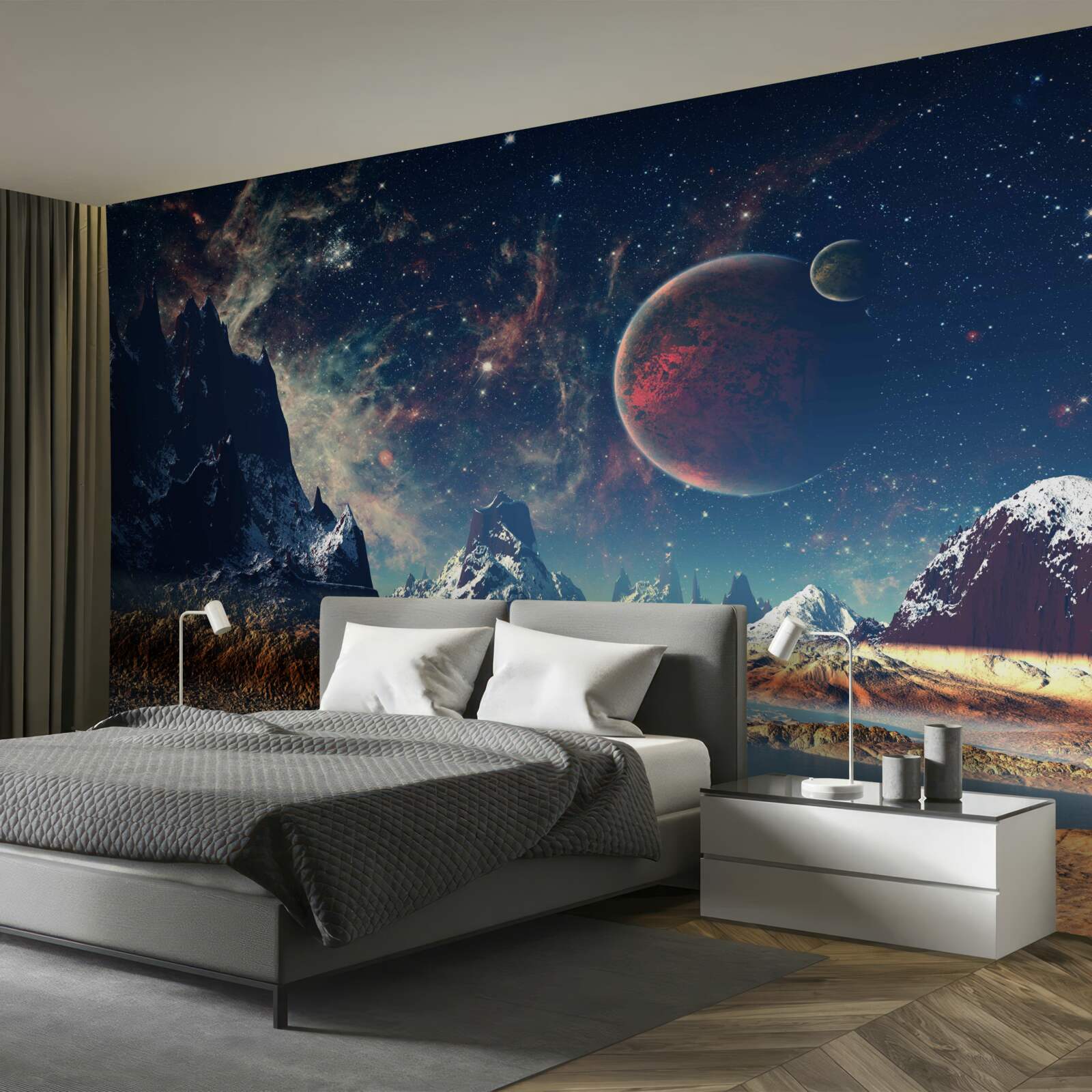 Fototapeta powierzchnia planety jest fantastyczna