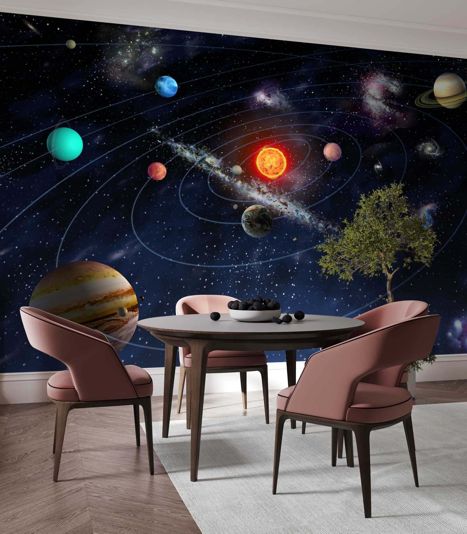 Fototapeta Ścieżka planet przestrzeni galaktycznej