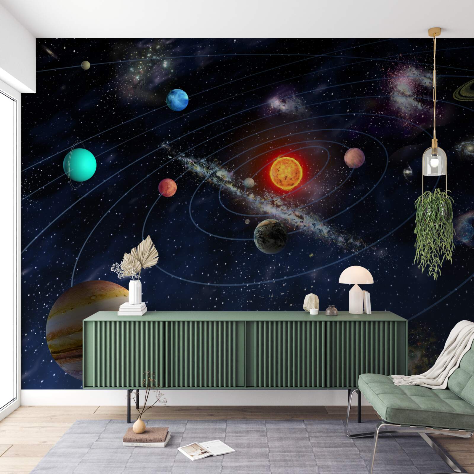 Fototapeta Ścieżka planet przestrzeni galaktycznej