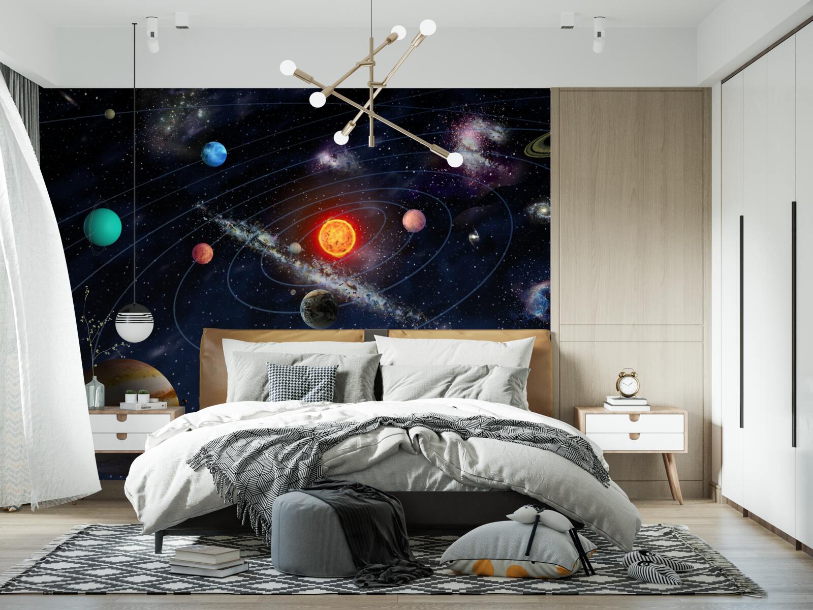 Fototapeta Ścieżka planet przestrzeni galaktycznej