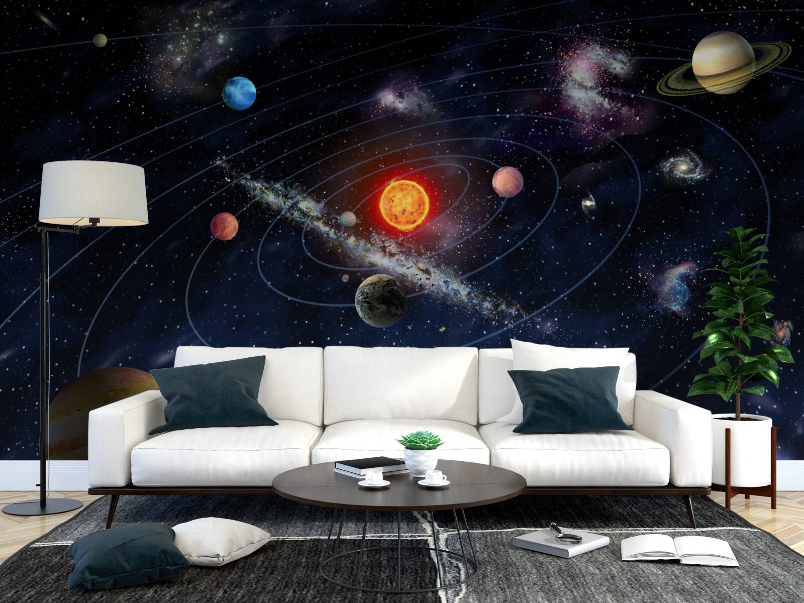 Fototapeta Ścieżka planet przestrzeni galaktycznej