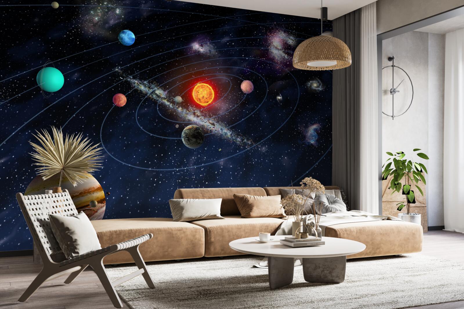 Fototapeta Ścieżka planet przestrzeni galaktycznej