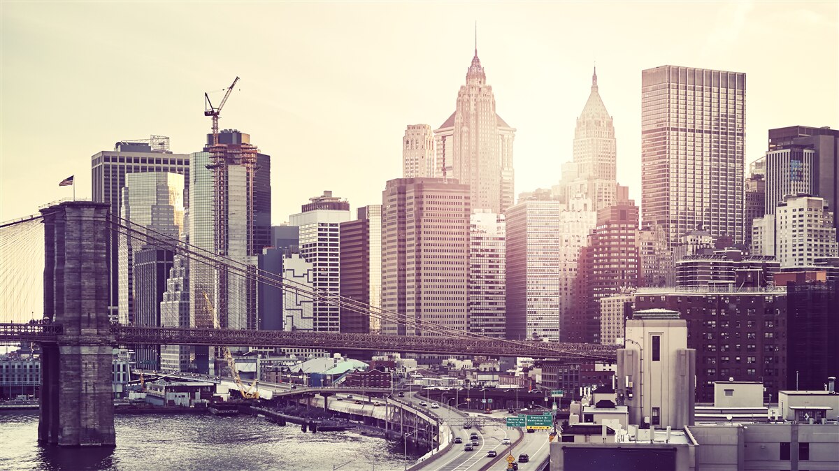 Fototapeta hipnotyzująca panorama manhattanu