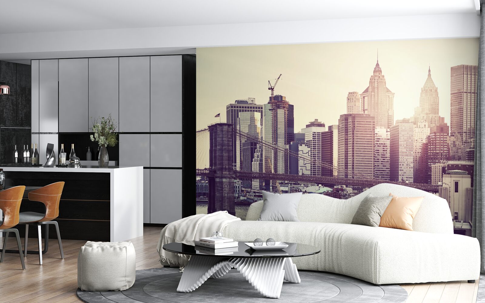 Fototapeta hipnotyzująca panorama manhattanu