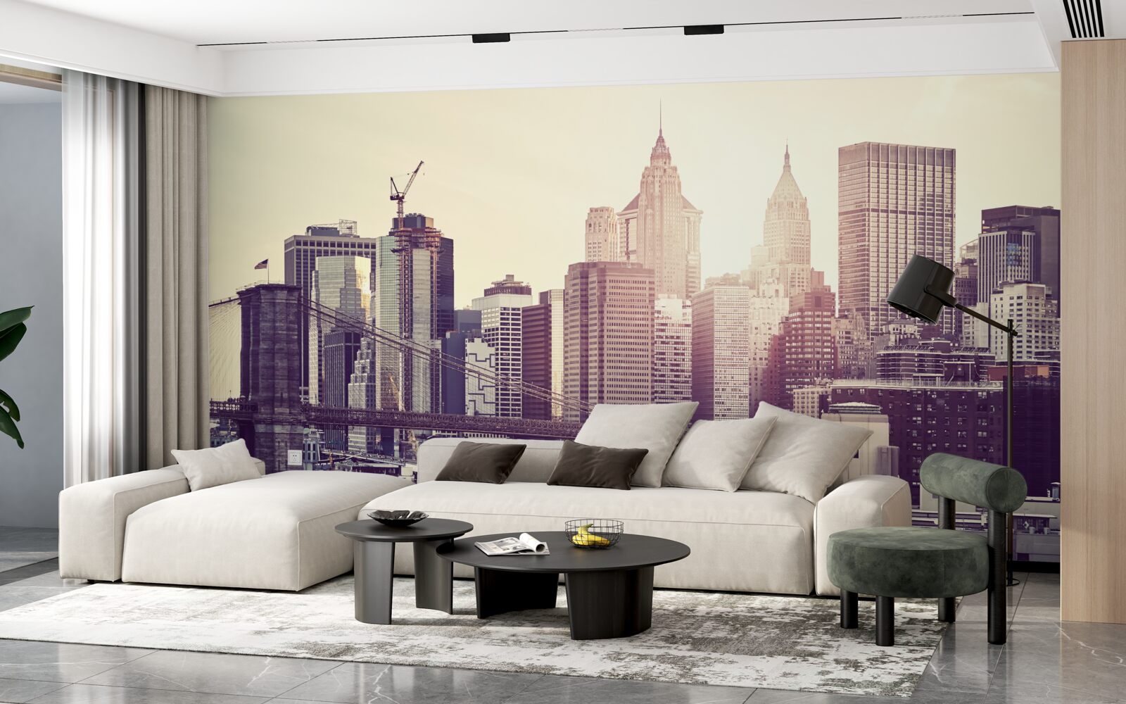 Fototapeta hipnotyzująca panorama manhattanu