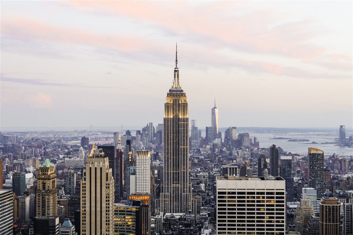 Fototapeta oświetlenie empire state building
