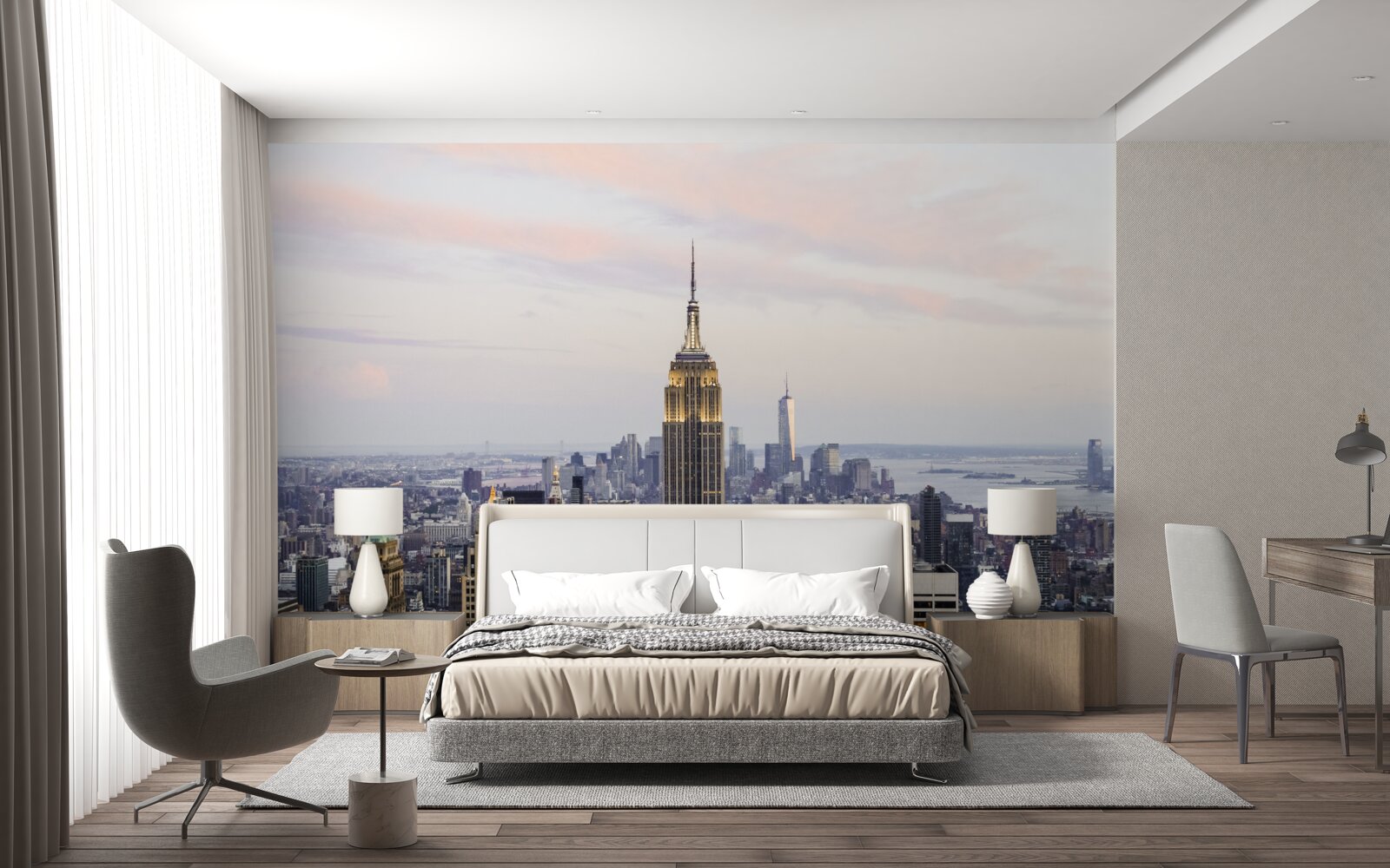 Fototapeta oświetlenie empire state building