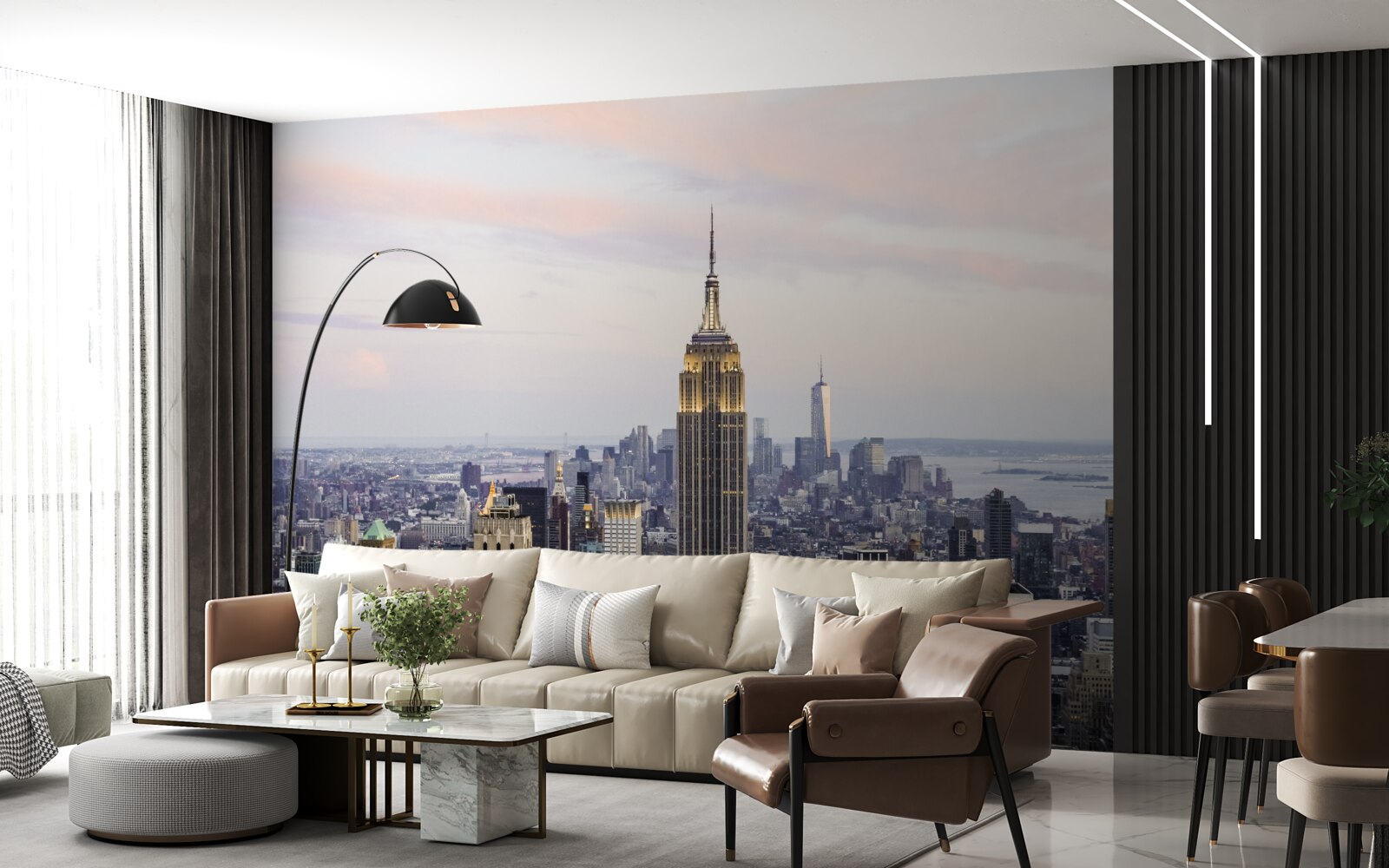 Fototapeta oświetlenie empire state building