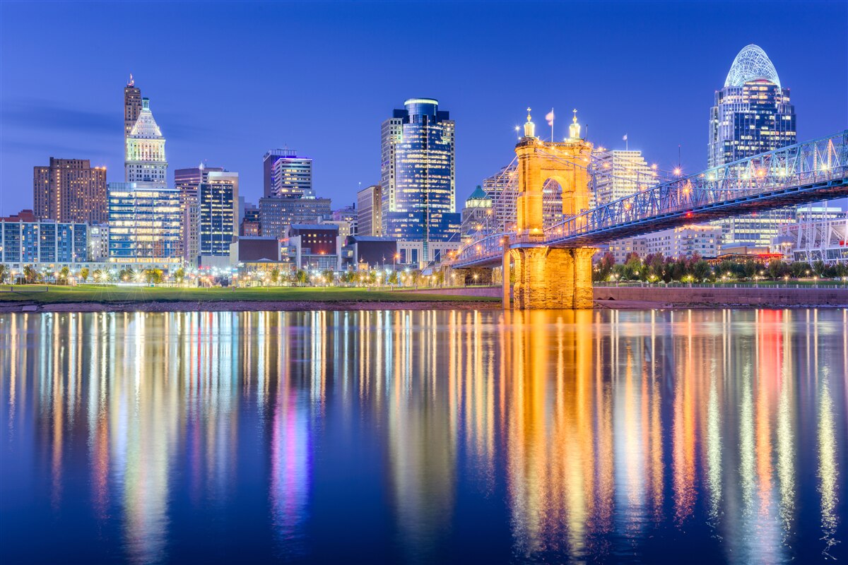 Fototapeta cincinnati nocą