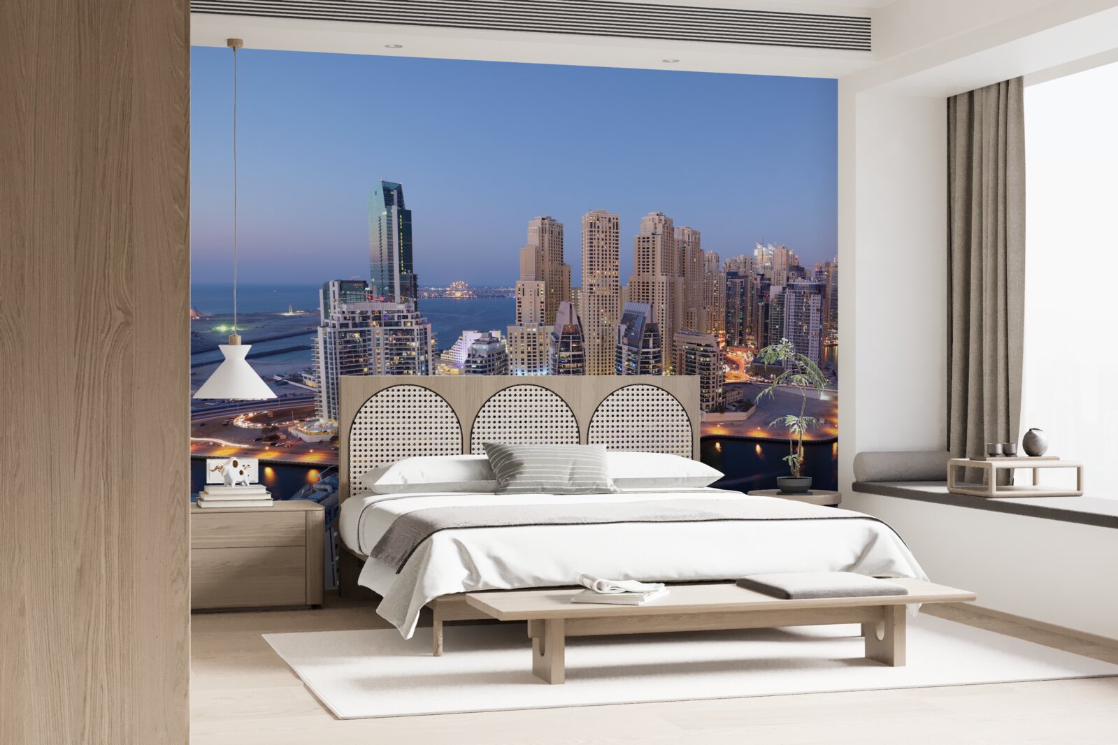 Fototapeta zachód słońca nad dubajem