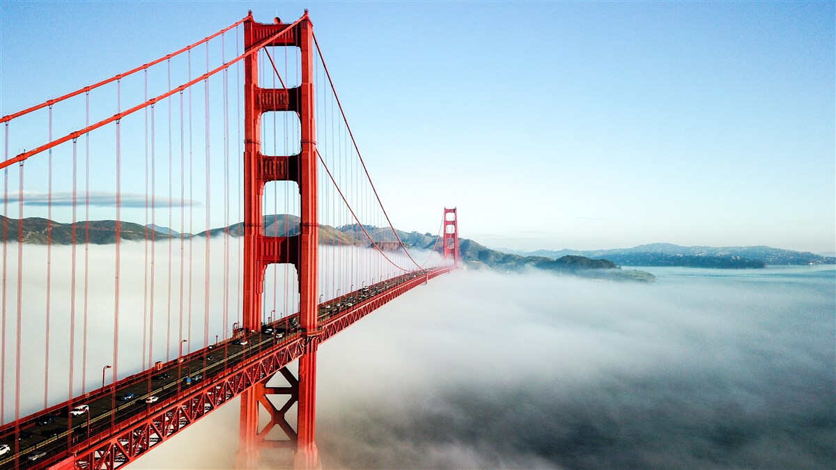 Fototapeta mgła spowija most golden gate