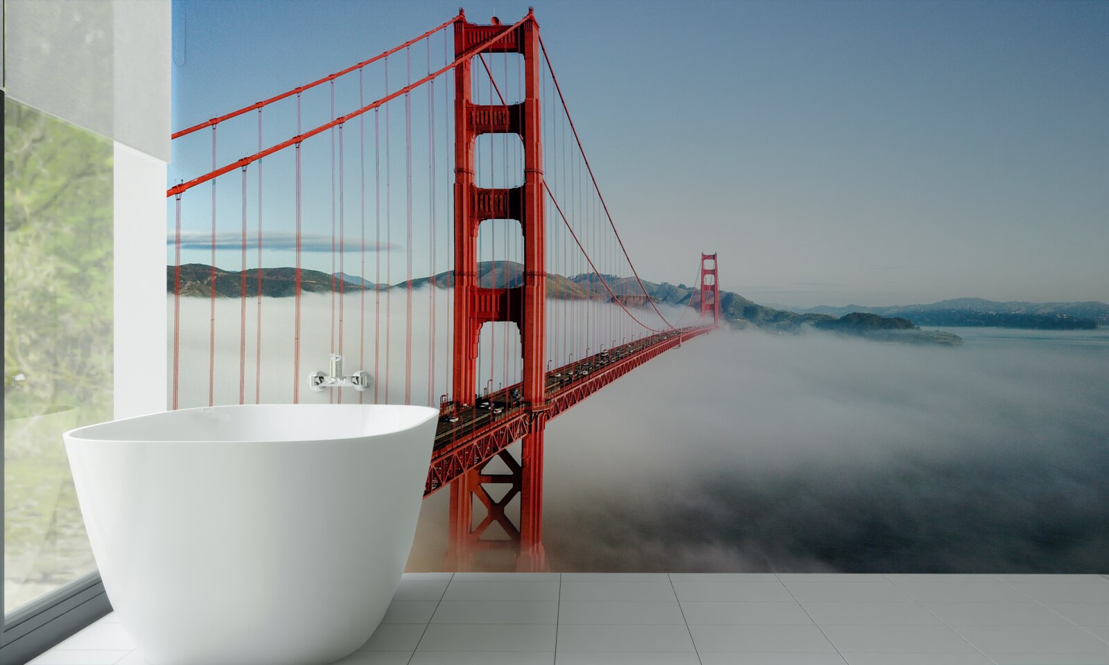 Fototapeta mgła spowija most golden gate