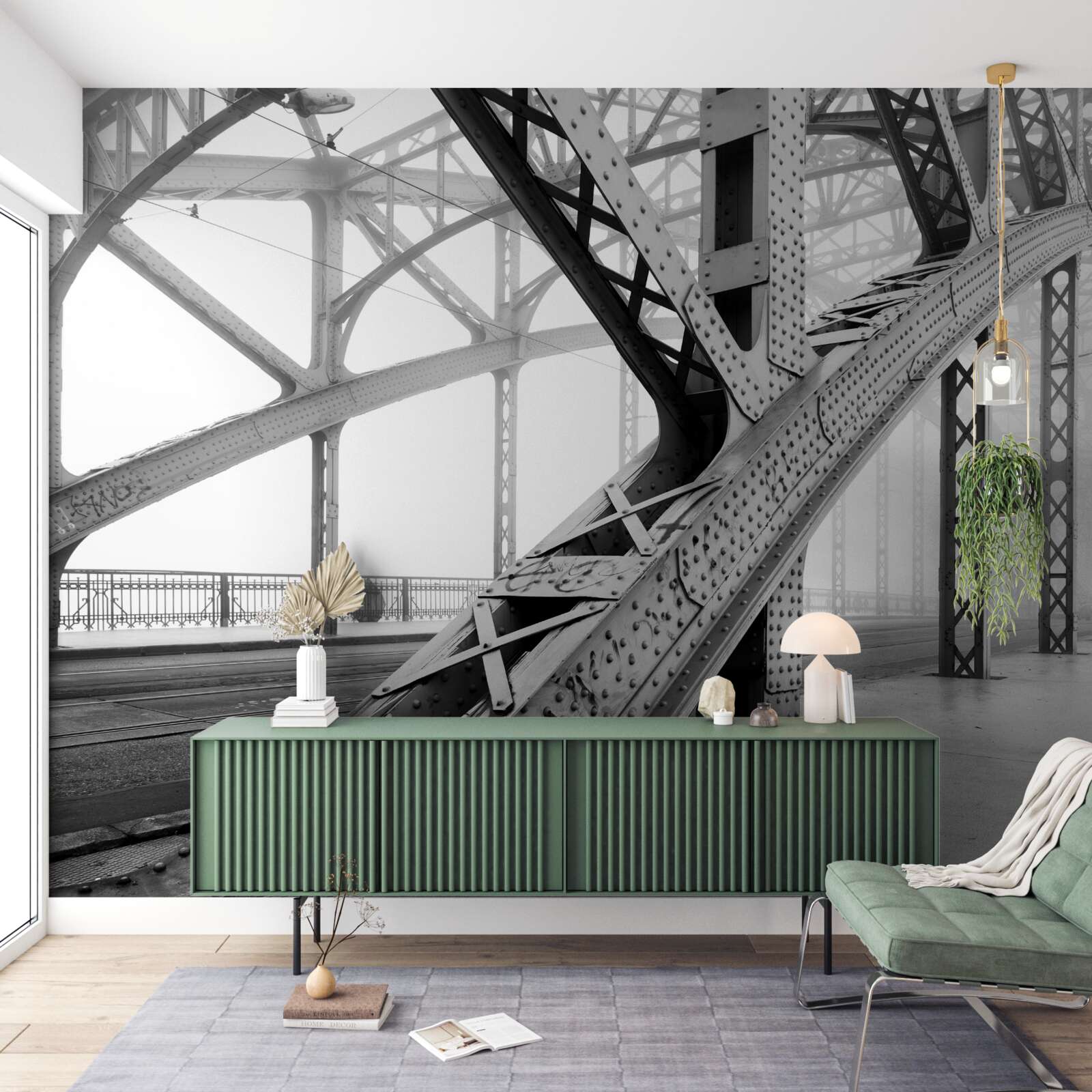Fototapeta stalowe elementy mostu