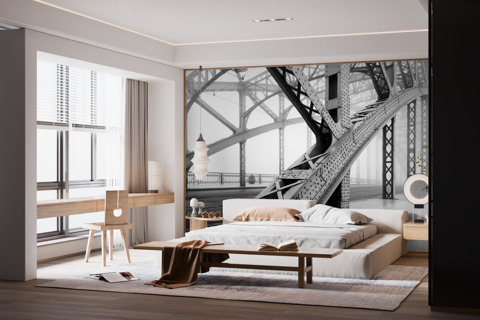 Fototapeta stalowe elementy mostu