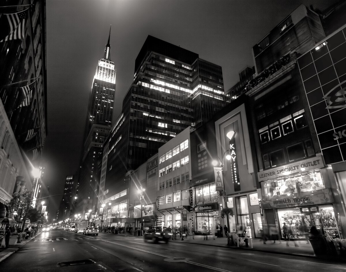 Fototapeta megapolis avenue w nocy