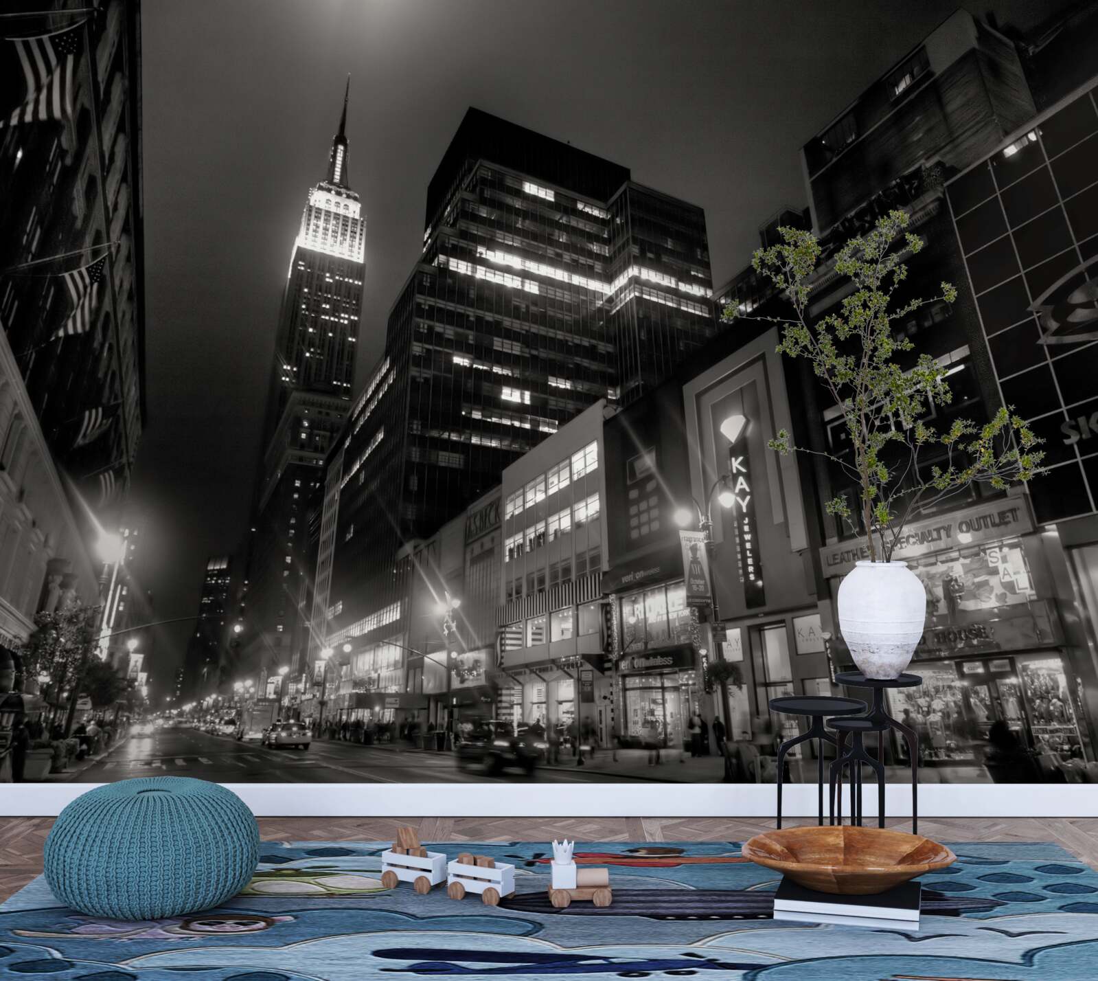 Fototapeta megapolis avenue w nocy