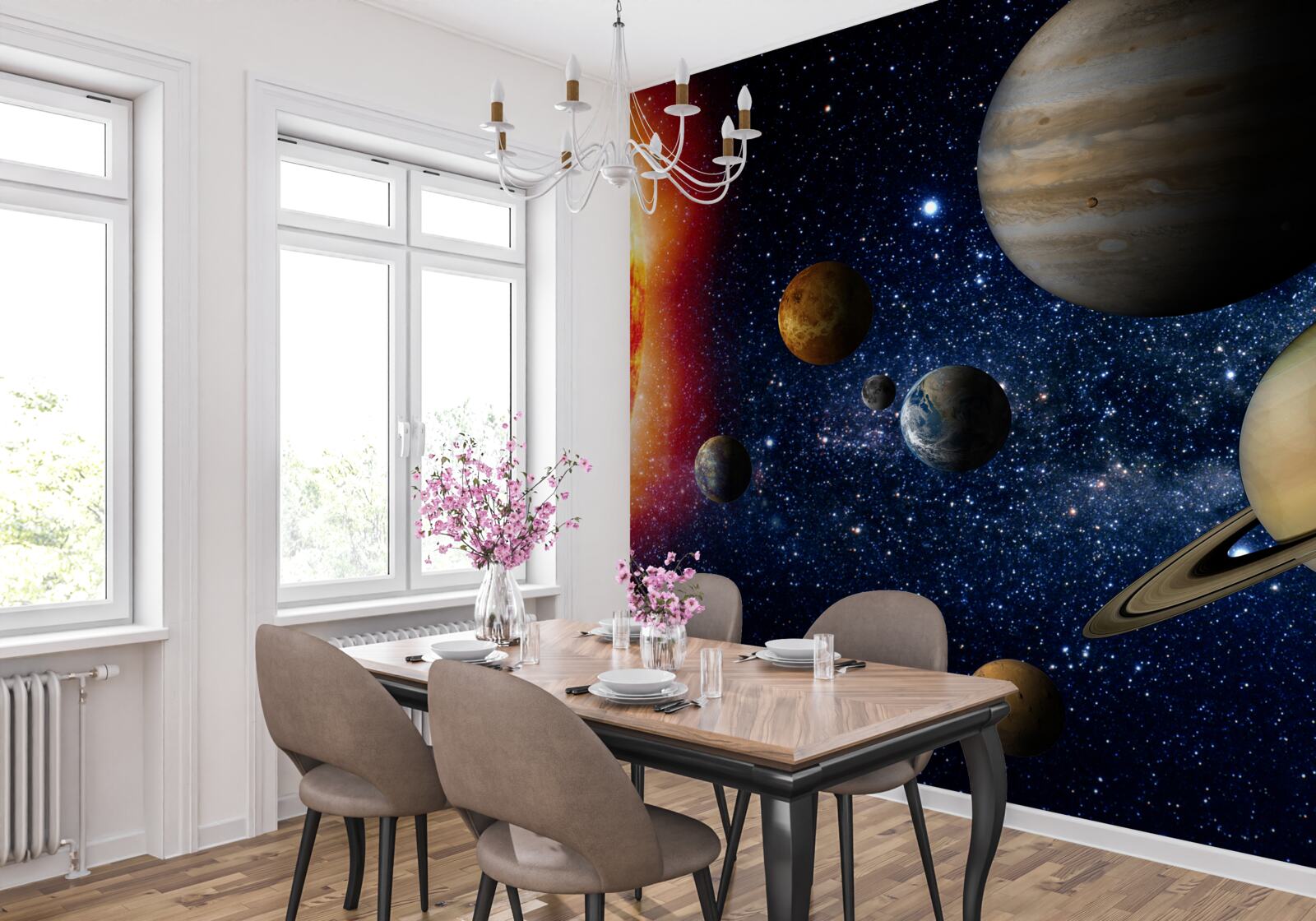 Fototapeta procesyjny ruch planet wokół słońca