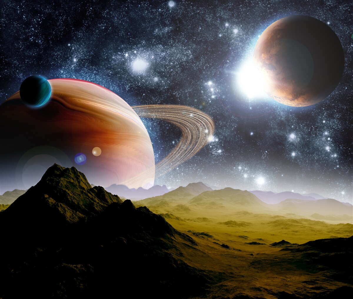 Fototapeta planety kosmiczne