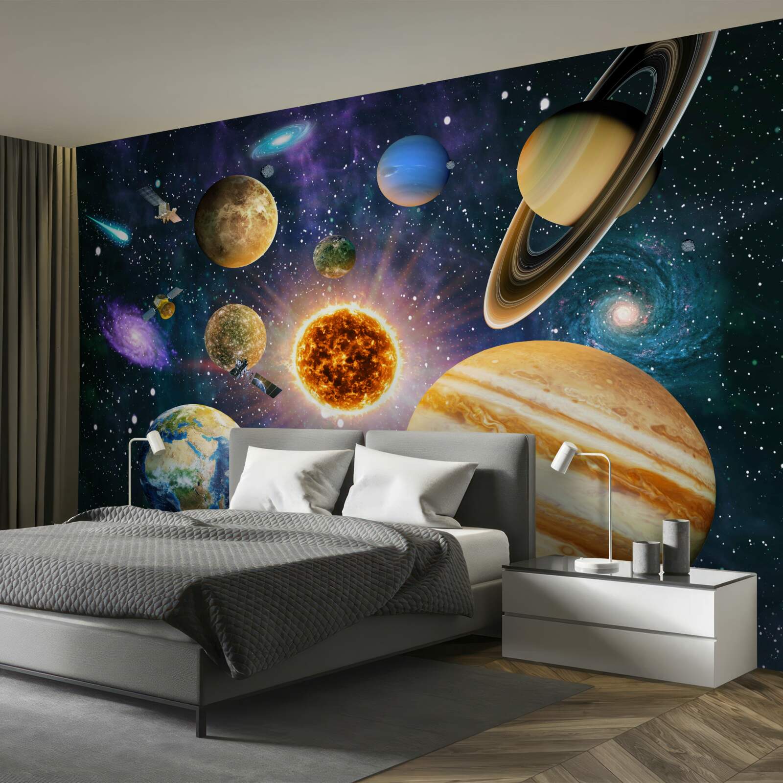 Fototapeta kształty i odcienie planet są różnorodne