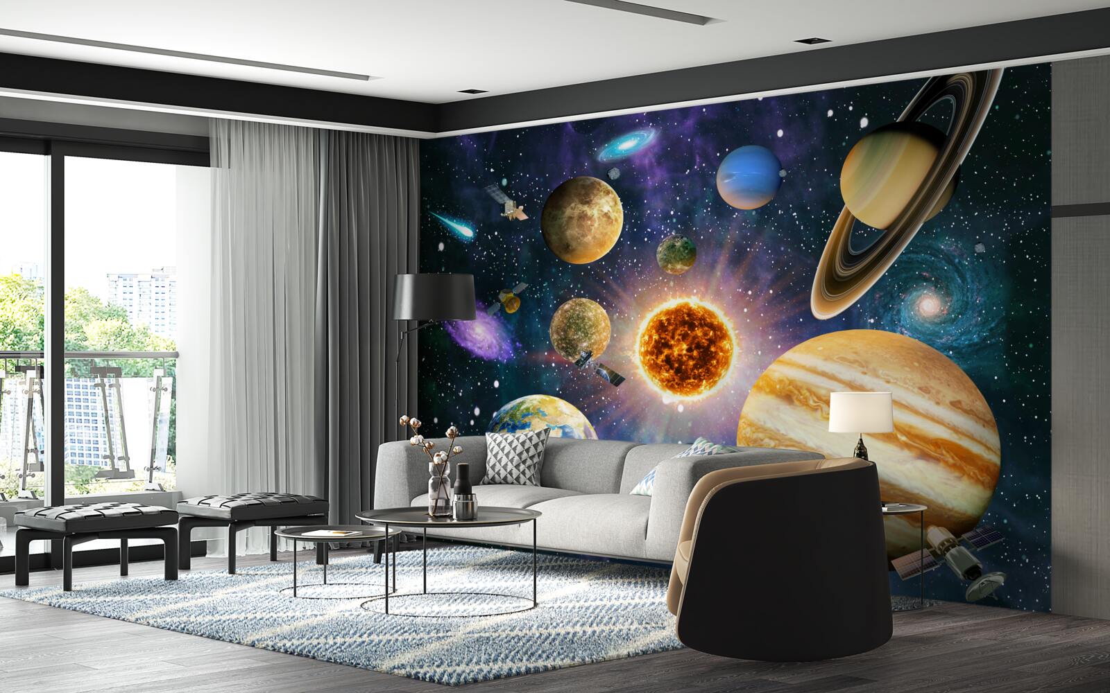Fototapeta kształty i odcienie planet są różnorodne