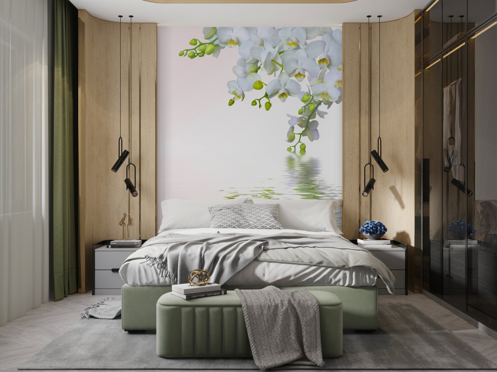 Fototapeta orchidee białe jak śnieg o świcie