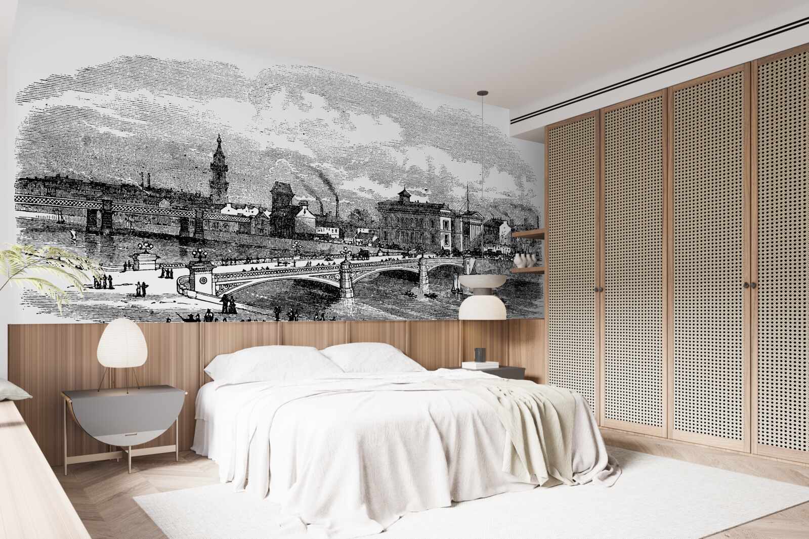 Fototapeta retro albert bridge w glasgow