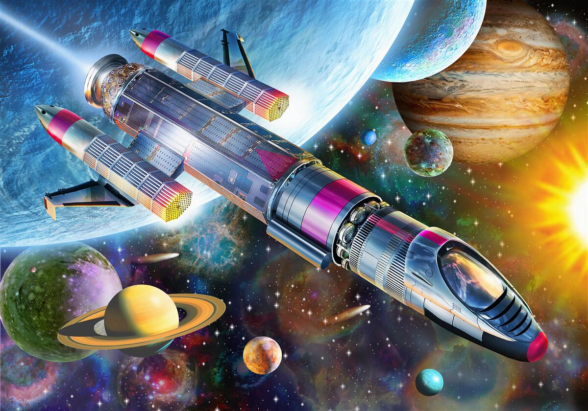 Fototapeta start statku kosmicznego w kosmos