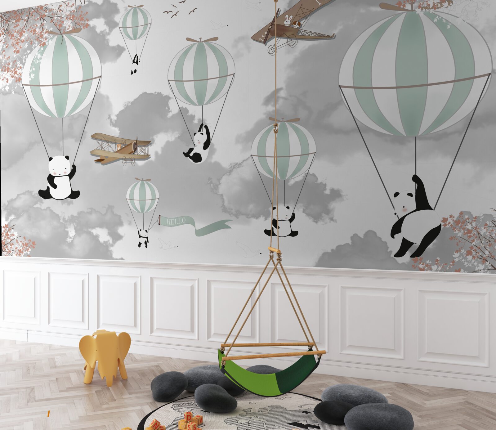 Fototapeta pandy i balony