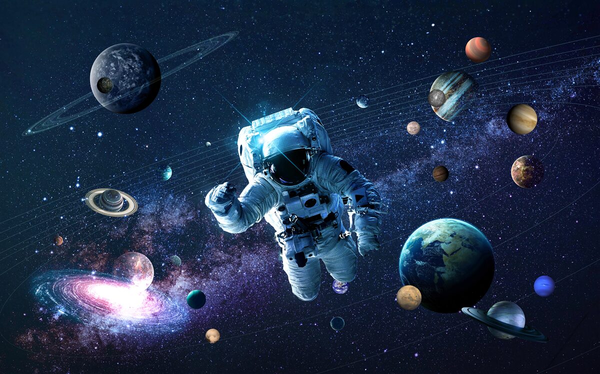 Fototapeta astronauta we wszechświecie