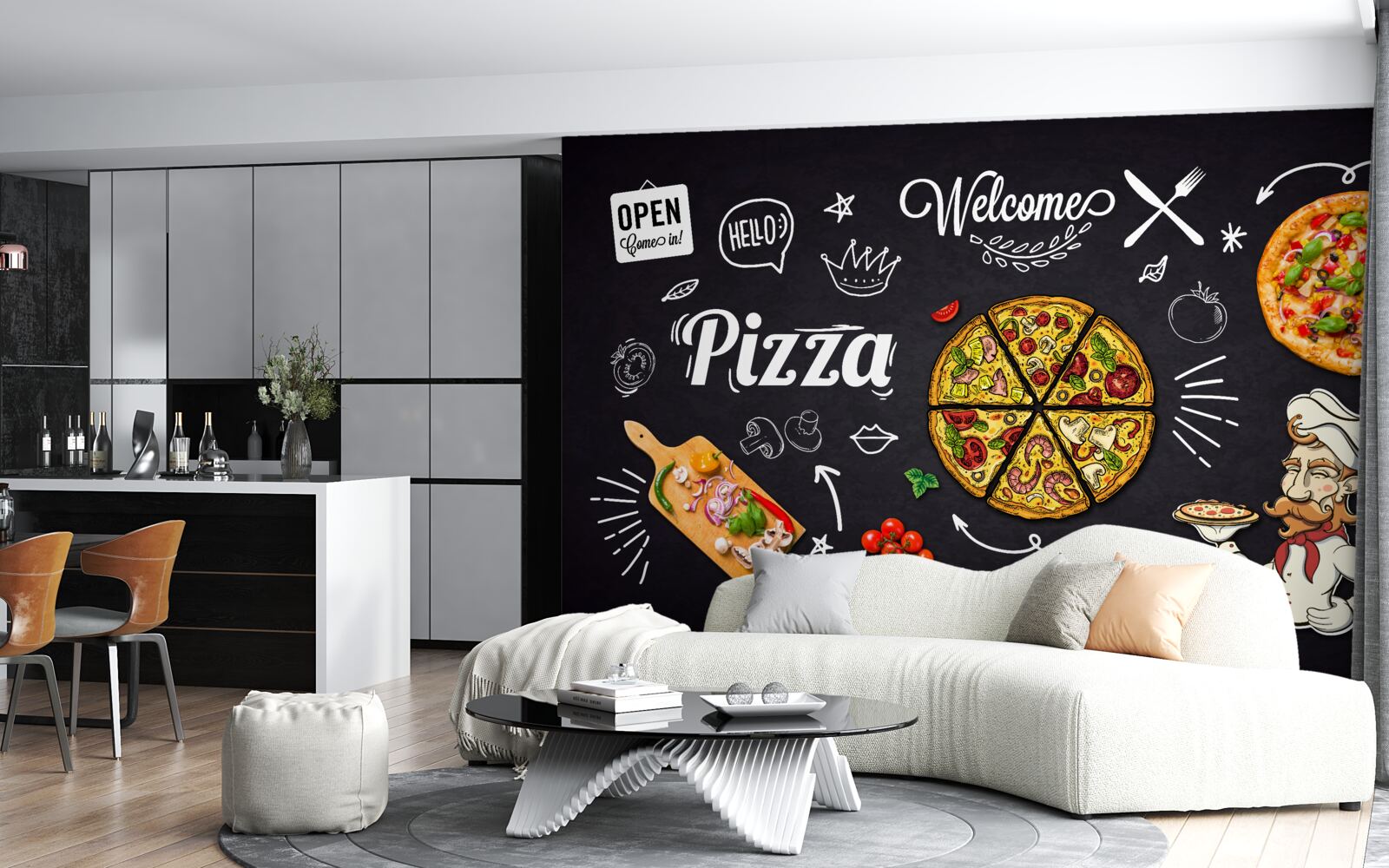 Fototapeta gotuj z pizzą