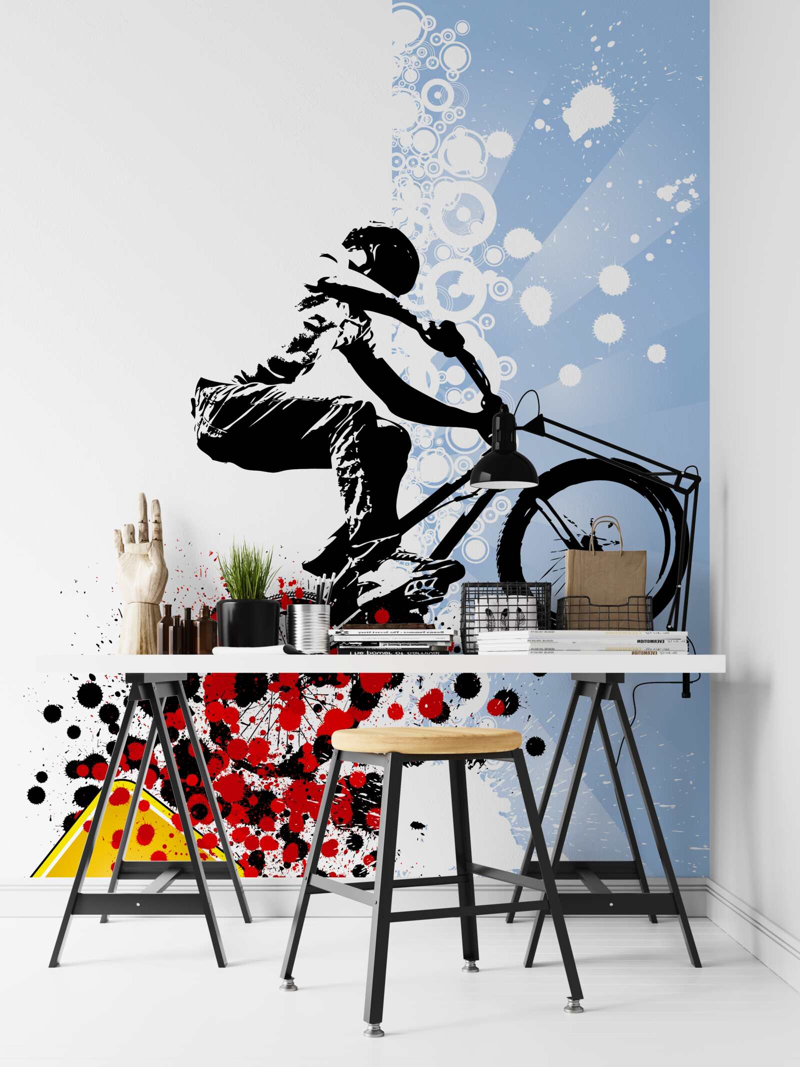Fototapeta skok kolarza bmx
