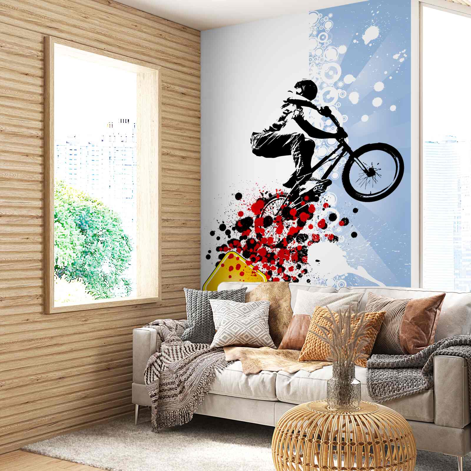 Fototapeta skok kolarza bmx