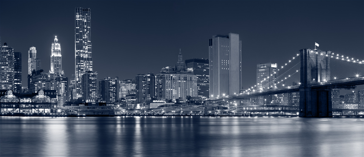 Fototapeta most brookliński i manhattan nocą