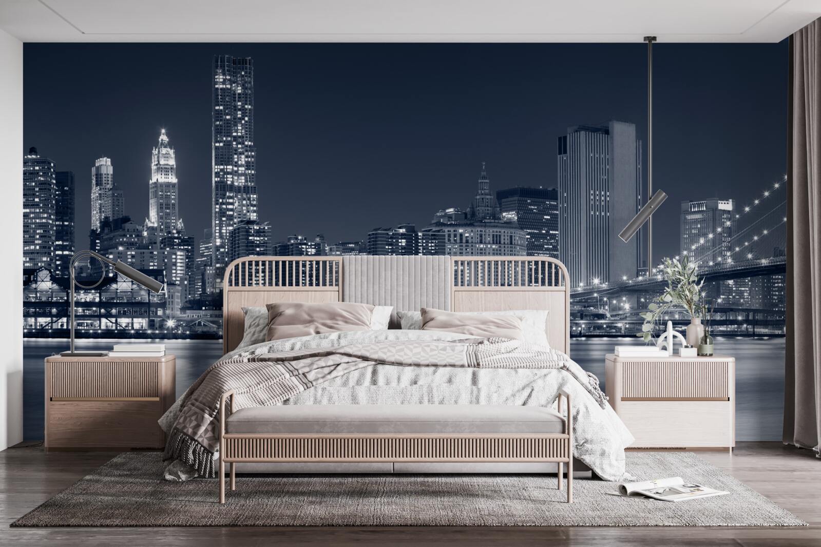 Fototapeta most brookliński i manhattan nocą