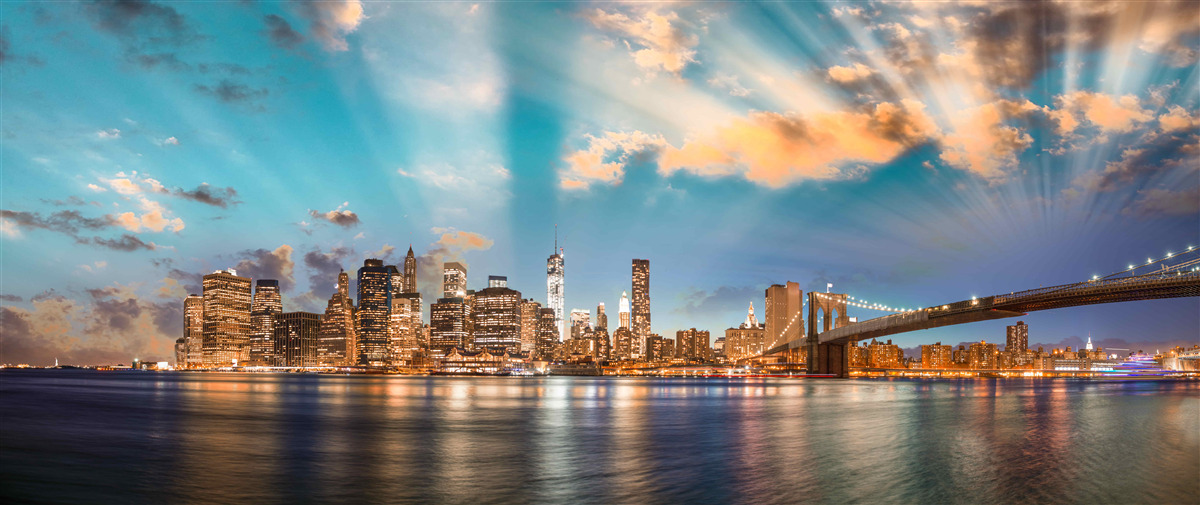 Fototapeta most brookliński i manhattan w nowym jorku